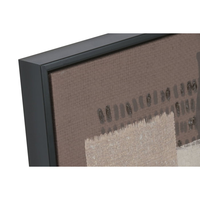 Toile Home ESPRIT Marron Noir Abstrait Urbaine 63 x 4 x 93 cm (2 Unités)