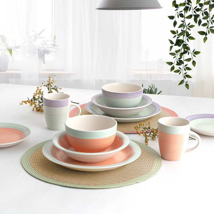 Quid Tasse Kaleido Vert Corail Céramique 330 ml (12 Unités) Quid Tasse Kaleido Vert Corail Céramique 330 ml (12 Unités)