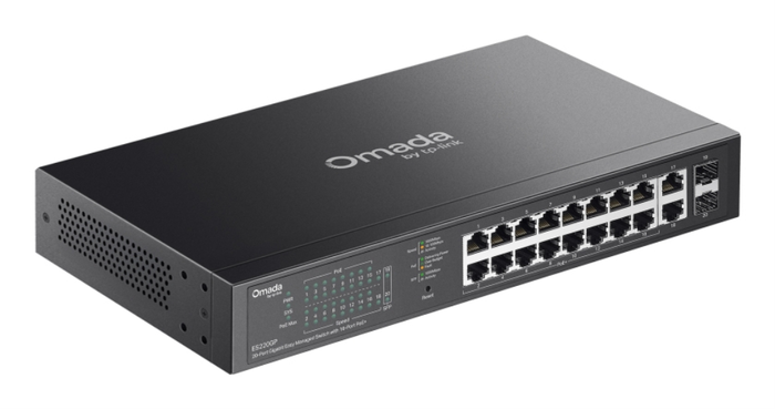 TP-Link Omada ES220GP Switch Géré 18 Ports Gigabit PoE+ 2 SFP 150 W 40 Gbit/s TP-Link Omada ES220GP Switch Géré 18 Ports Gigabit PoE+ 2 SFP 150 W 40 Gbit/s