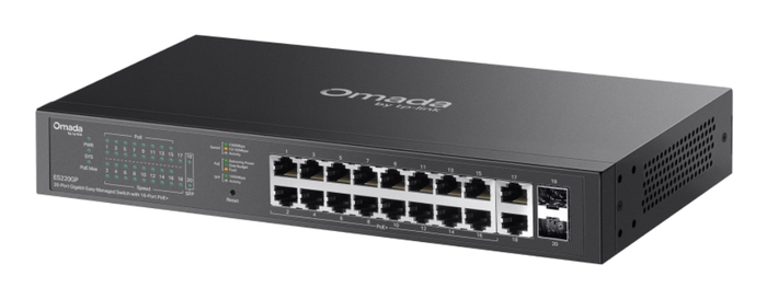 TP-Link Omada ES220GP Switch Géré 18 Ports Gigabit PoE+ 2 SFP 150 W 40 Gbit/s TP-Link Omada ES220GP Switch Géré 18 Ports Gigabit PoE+ 2 SFP 150 W 40 Gbit/s