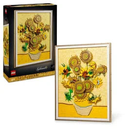 Lego Art 31215 Vincent van Gogh Les Tournesols - Tableau mural en briques 3D, Construction pour adulte, 2615 pièces