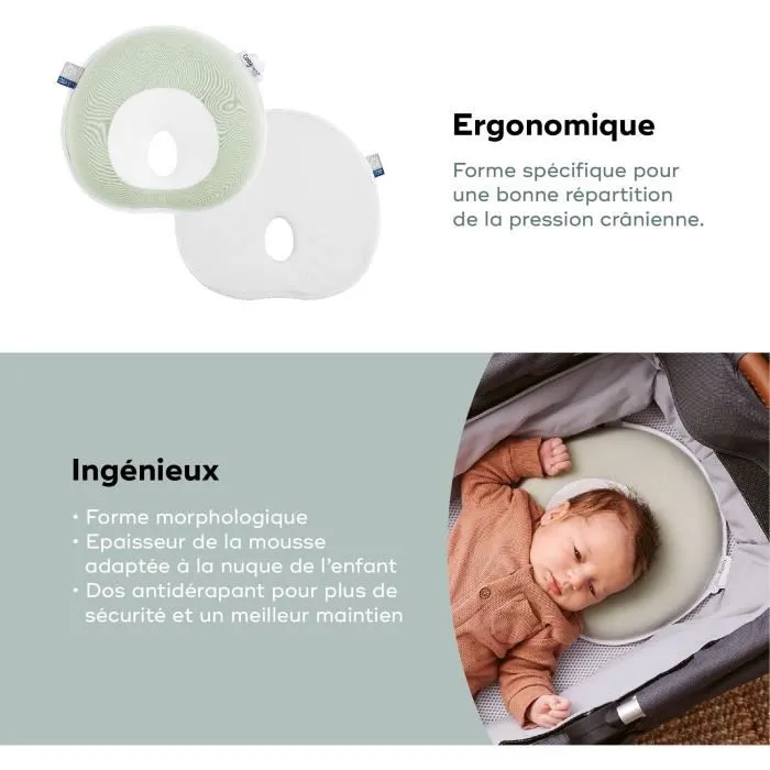 Babymoov Repose-tête pour bébé Cosyhead Coton Bio Certifié Oeko-Tex Vert Sauge Babymoov Repose-tête pour bébé Cosyhead Coton Bio Certifié Oeko-Tex Vert Sauge