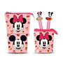 Karactermania - Étui à crayons portable et convertible avec 2 stylos effaçables 10 couleurs - Thème Minnie Mouse - Dimensions 7 x 11,5 x 17 cm