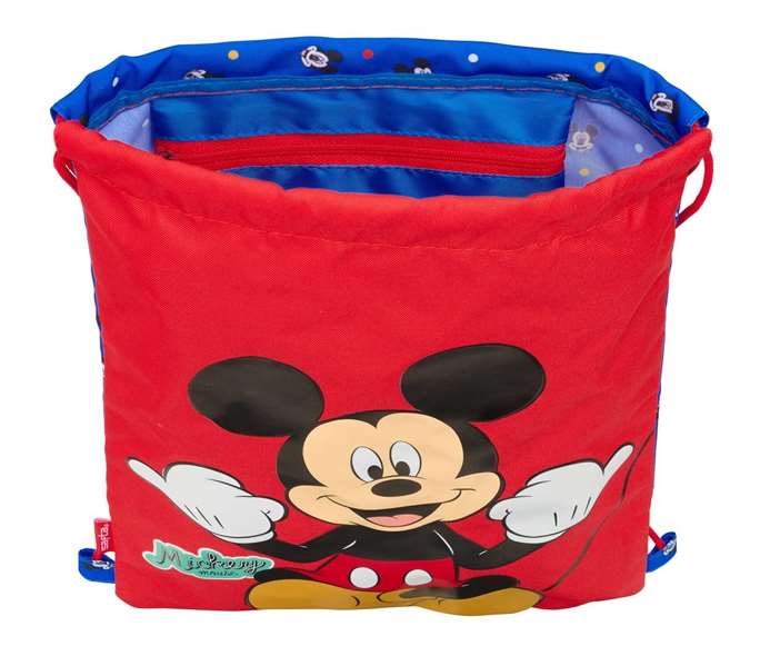 Safta Sac Junior Plat Mickey Mouse "Good Day" 26x34x1 cm, pour enfant à partir de 3 ans