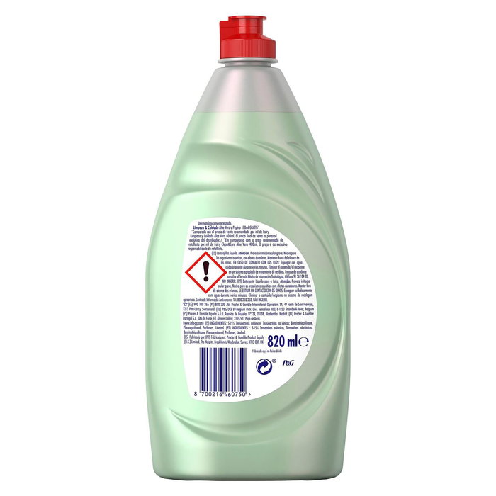 Fairy Aloe Derma Protect Liquide Vaisselle Concentré 820 ml Fairy Aloe Derma Protect Liquide Vaisselle Concentré 820 ml