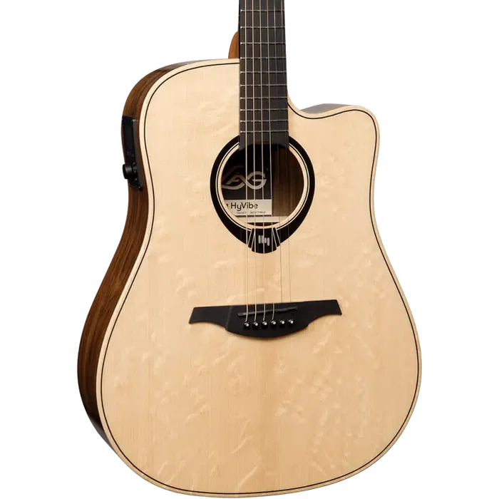 LAG Guitare Acoustique Dreadnought HyVibe H2 30 A/E Cutaway - Table Abet Engelmann Massif - HV30DCE LAG Guitare Acoustique Dreadnought HyVibe H2 30 A/E Cutaway - Table Abet Engelmann Massif - HV30DCE