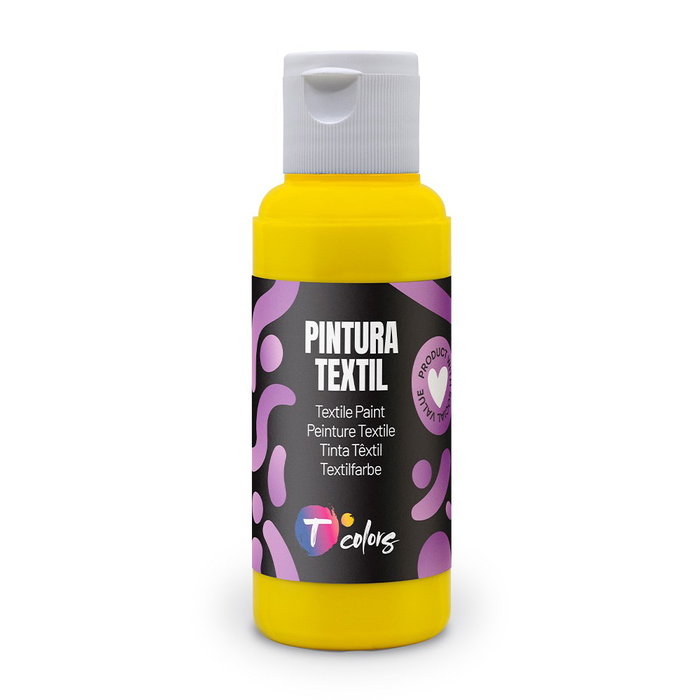 Tcolors Peinture textile jaune, 80 ml Tcolors Peinture textile jaune, 80 ml