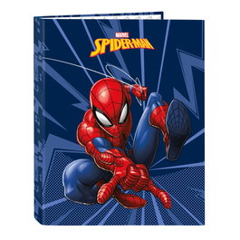 Reliure à anneaux Spider-Man Bleu A4 26.5 x 33 x 4 cm