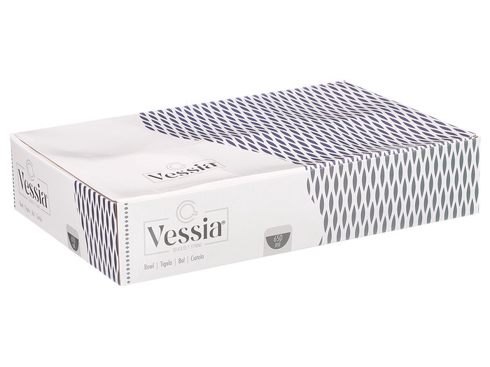 Vessia Bol Petit-déjeuner Assorti 2 Couleurs Foncées 650 Ml Céramique 14x7x14 cm (Set de 24)
