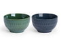 Vessia Bol Petit-déjeuner Assorti 2 Couleurs Foncées 650 Ml Céramique 14x7x14 cm (Set de 24)