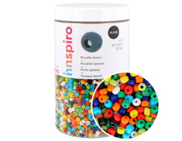 Innspiro Rocaille de verre ronde opaque mélange 3,8mm 6/0 500gr