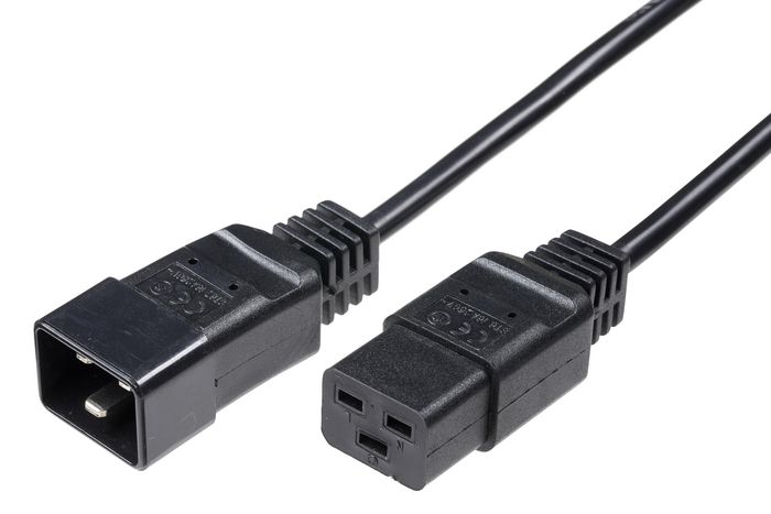 MicroConnect Cordon d'extension d'alimentation C19-C20, 0.5 mètre, pour serveurs, ordinateurs et équipement réseau MicroConnect Cordon d'extension d'alimentation C19-C20, 0.5 mètre, pour serveurs, ordinateurs et équipement réseau