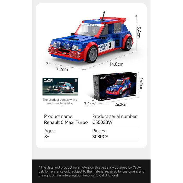 CADA Renault 5 Maxi Turbo Échelle 1:24