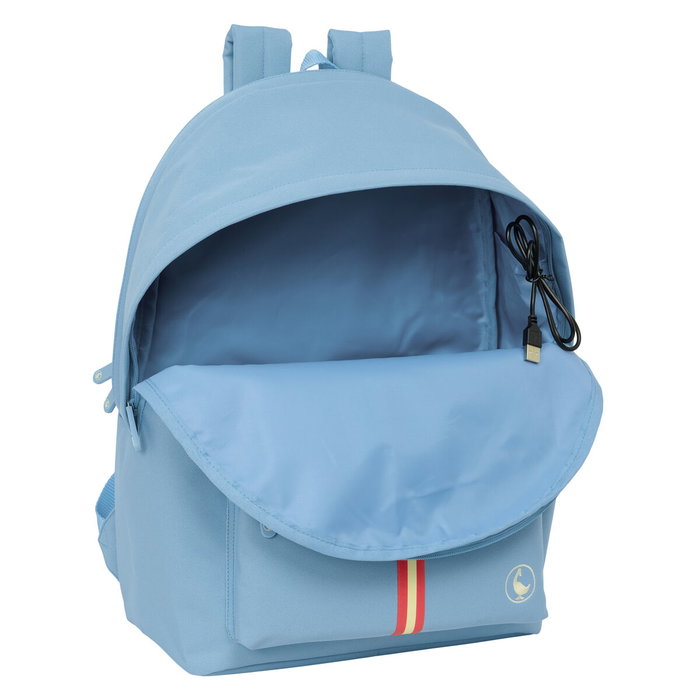 Sac à Dos pour Portable et Tablette avec Sortie USB El Ganso Basics Bleu