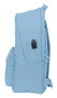 El Ganso Basics Sac à dos double pour ordinateur portable 15,6" avec port USB recharge externe "Cerulean" 31x44x18 cm