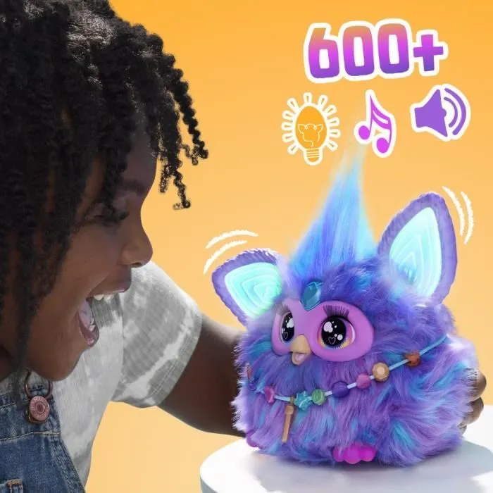 Hasbro Furby Morado Peluche Interactif avec 15 Accessoires, Animatronique Activé par la Voix, à partir de 6 ans HAS5010996153029