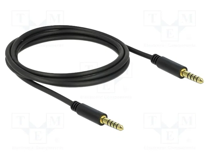 DELOCK Câble Jack 4,4mm 5pin stéréo, 2m, noir DELOCK Câble Jack 4,4mm 5pin stéréo, 2m, noir