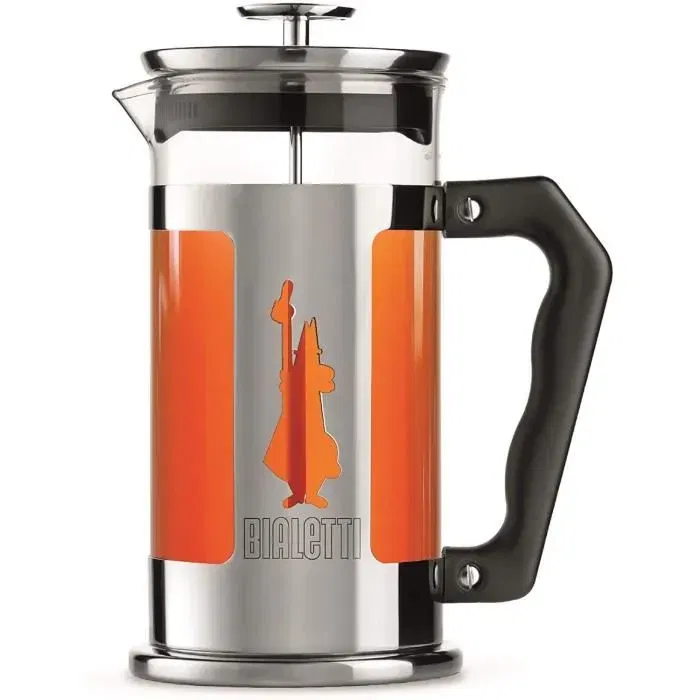 Bialetti Cafetière à piston Preziosa, acier inoxydable, 350 ml - Réf. 0003160/NP, préparation de café riche et savoureux
