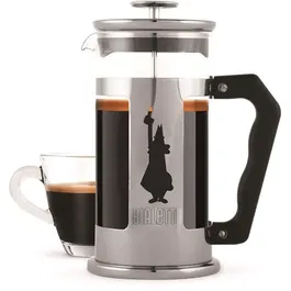 Bialetti Cafetière à piston Preziosa, acier inoxydable, 350 ml - Réf. 0003160/NP, préparation de café riche et savoureux