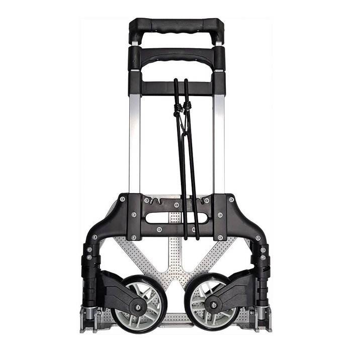 Edm Chariot de transport pliable renforcé max 60 kg, roues Ø12 cm, aluminium