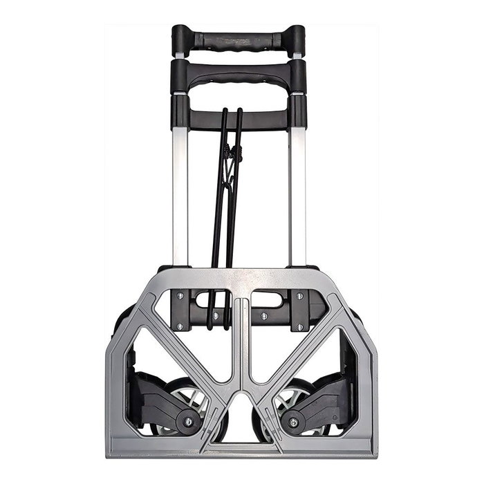 Edm Chariot de transport pliable renforcé max 60 kg, roues Ø12 cm, aluminium