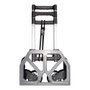 Edm Chariot de transport pliable renforcé max 60 kg, roues Ø12 cm, aluminium