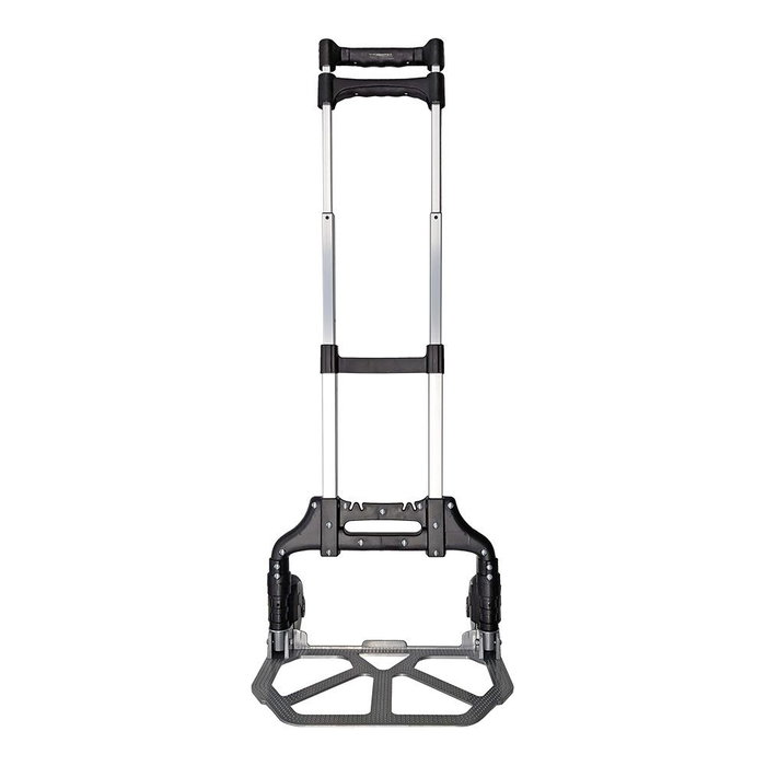 Edm Chariot de transport pliable renforcé max 60 kg, roues Ø12 cm, aluminium