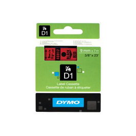 Dymo S0720720 Ruban d'étiquettes 40917 Rouge, Noir et Gris pour étiqueteuse Dymo