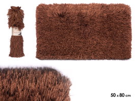 Giftdecor Tapis Marron 50x80 cm Polyester et Coton (Set de 6)