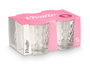 Vivalto Set 4 Verres en Verre Diamant 360 ml Transparent 21 x 10.5 x 16.5 cm (Set de 6)