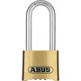 ABUS Cadenas à combinaison numérique 180IB/50HB63 - Corps laiton forgé, anse inox - Sécurité extérieure, verrouillage double, code 4 chiffres