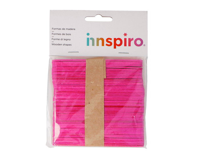 Innspiro Bâtonnets de polo en bois rose standard 114x10x2mm