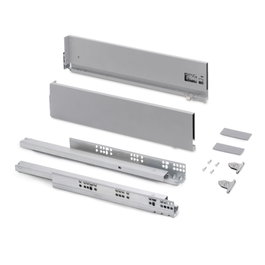 Emuca Kit tiroir extérieur Vertex, hauteur 131mm, profondeur 350mm, réglage 3D