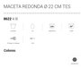 Plastiken Maceta Tes Gris anthracite