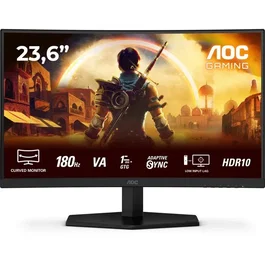 AOC C24G42E - Écran PC Gamer incurvé 24" - Full HD 180Hz - Dalle VA 0.5ms - Adaptive Sync - HDR10 - Ports HDMI/VGA