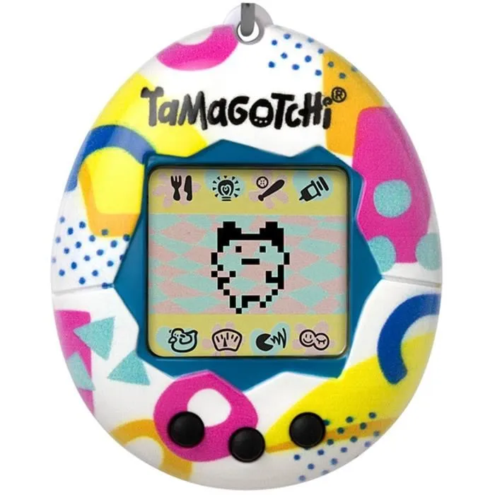 BANDAI Tamagotchi Original Memphis Style - Animal électronique virtuel avec écran couleur, 3 boutons et jeux - Écran couleur, piles, pour enfant à partir de 4 ans BANDAI Tamagotchi Original Memphis Style - Animal électronique virtuel avec écran couleur, 3 boutons et jeux - Écran couleur, piles, pour enfant à partir de 4 ans