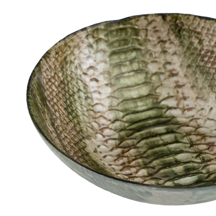 Centre de Table Olive verre 20 x 20 cm 20 x 20 x 6 cm