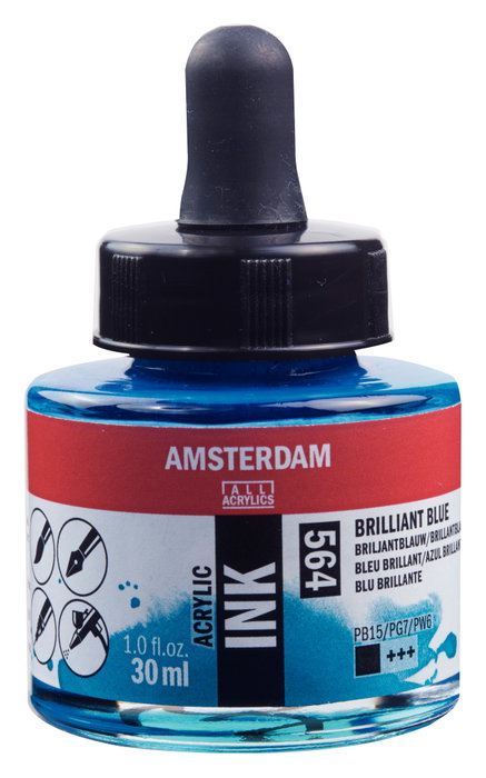 Amsterdam Peinture Acrylique Bleu Brillant 564