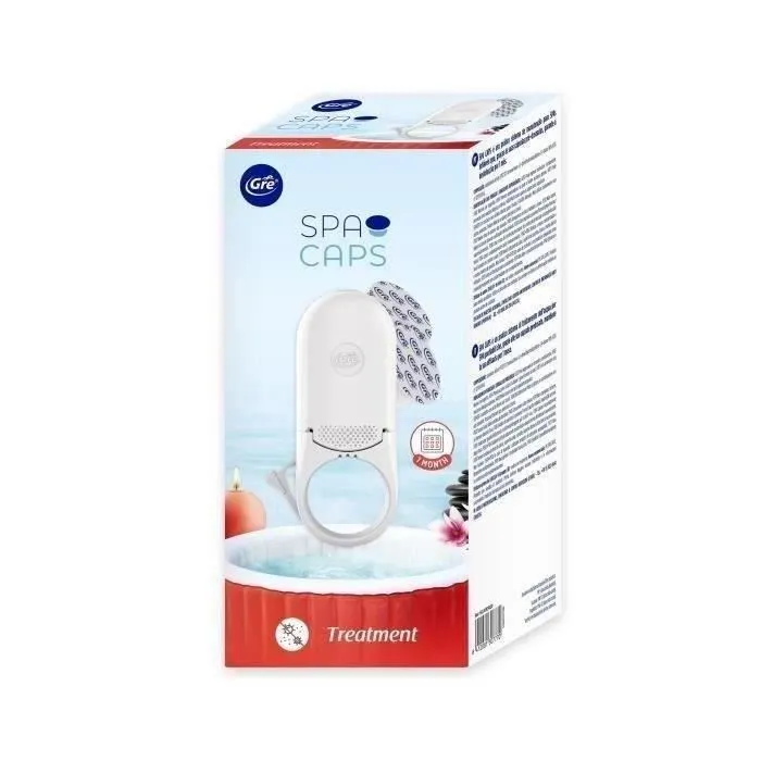 Gre Doseur SPA CAPS - Système de désinfection avec capsules pour spa gonflable Intex ou Bestway, sans contact chimique - Kit doseur et 2 capsules Gre Doseur SPA CAPS - Système de désinfection avec capsules pour spa gonflable Intex ou Bestway, sans contact chimique - Kit doseur et 2 capsules