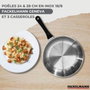 Fackelmann Set Geneva - Batterie de cuisine 11 pièces en inox avec 2 poêles, 3 casseroles et 6 ustensiles