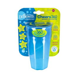 DR. BROWN´S Gobelet Vaso 360 sans bec ni anses bleu 300ml