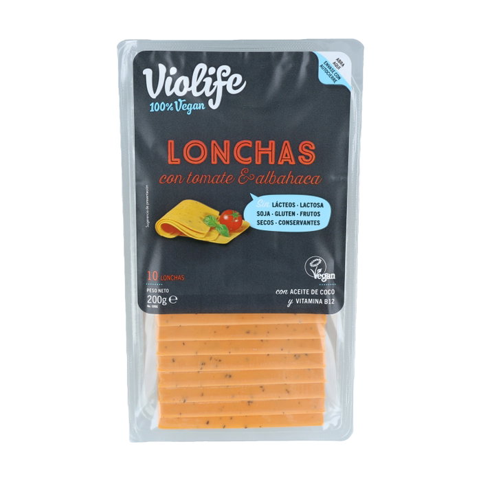 Violife Tranches véganes saveur fromage avec tomate et basilic