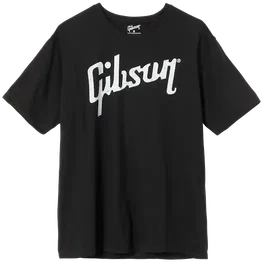 Gibson T-Shirt Logo Distressed Noir, XL