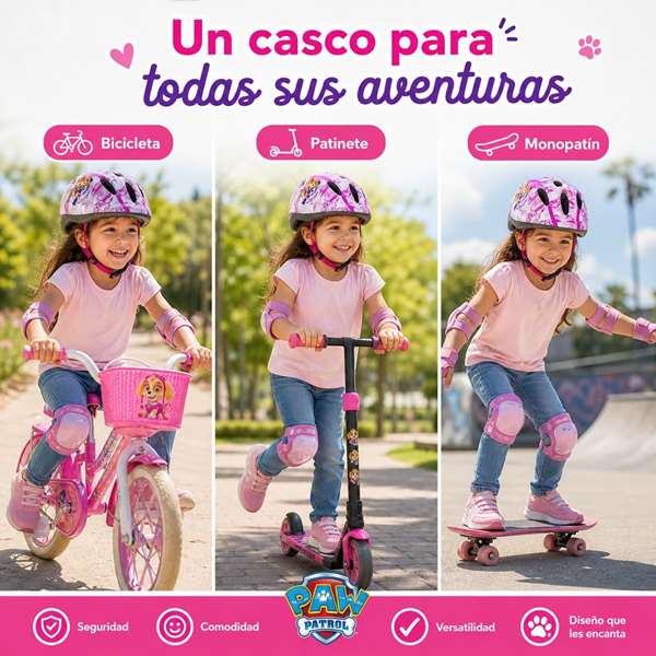 Toimsa Casque de vélo Paw Patrol Skye pour enfant 52-56 cm Toimsa Casque de vélo Paw Patrol Skye pour enfant 52-56 cm