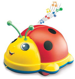 Molto - Jouet à tirer Coccinelle avec sons - Jouet d'éveil 23 cm - Pour enfants à partir de 1 an