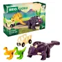 BRIO 36082 Coffret Attaque Dinosaure - Dinosaure avec yeux LED rouges et rugissements sonores pour circuit de train en bois