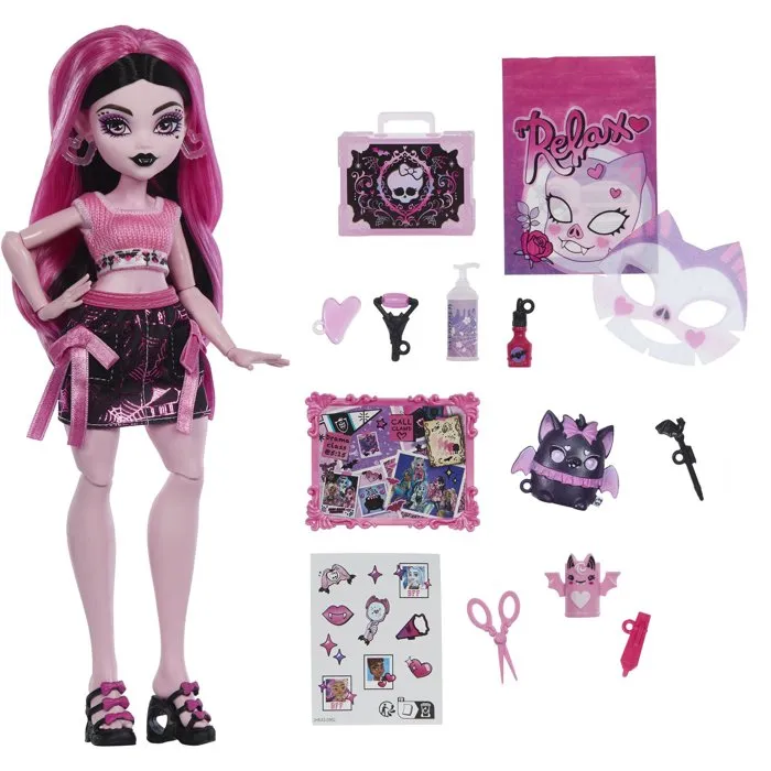 Monster High Playset beauté Draculaura JHK43 avec 14 accessoires et animal