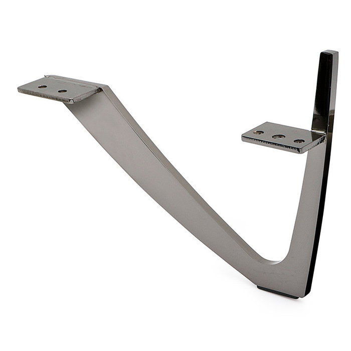 Q&Q Venka H175 - Patte métallique pour meuble ou canapé, hauteur 17,5 cm, finition chrome, main gauche