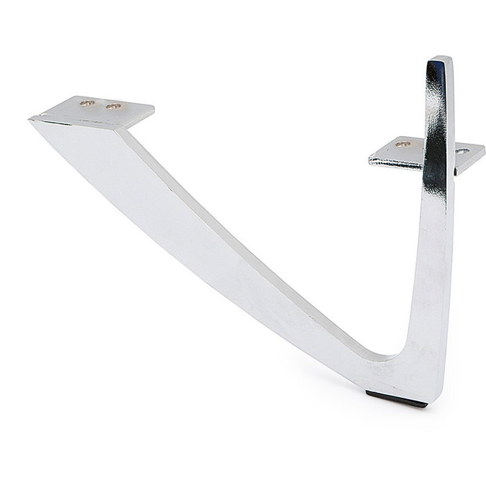 Q&Q Venka H175 - Patte métallique pour meuble ou canapé, hauteur 17,5 cm, finition chrome, main gauche