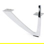 Q&Q Venka H175 - Patte métallique pour meuble ou canapé, hauteur 17,5 cm, finition chrome, main gauche